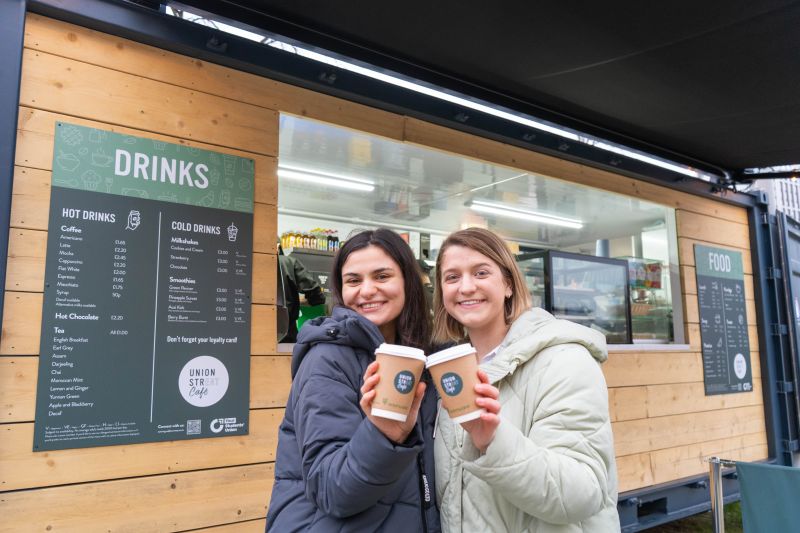 Our previous officers having an SU produced hot drink!